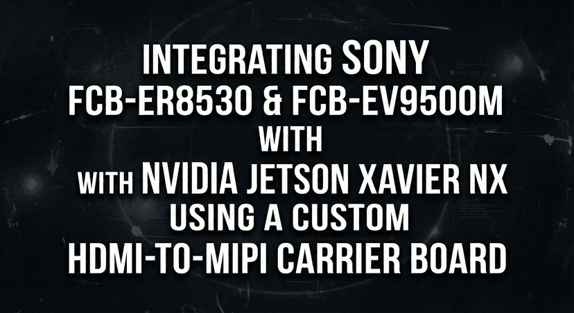 Integrating Sony FCB-ER8530 & FCB-EV9500M with NVIDIA Jetson Xavier NX Using a Custom HDMI-to-MIPI Carrier Board