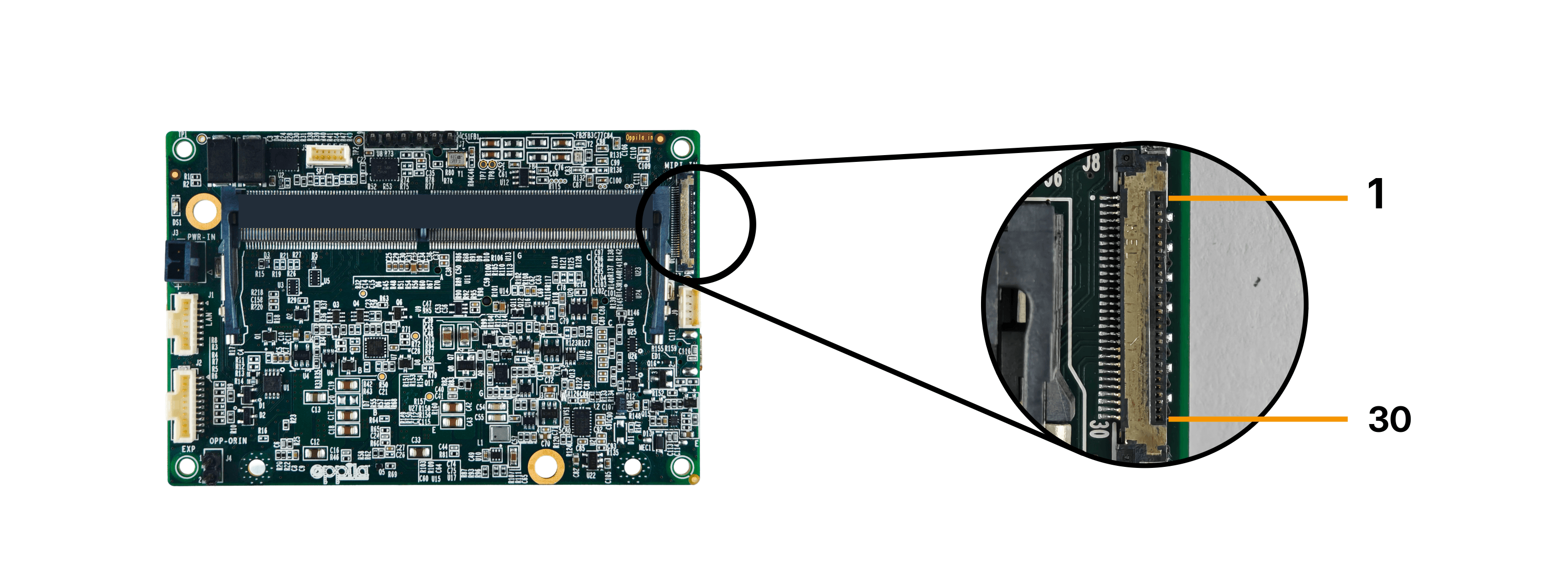 J8 MIPI CSI-2 Connector