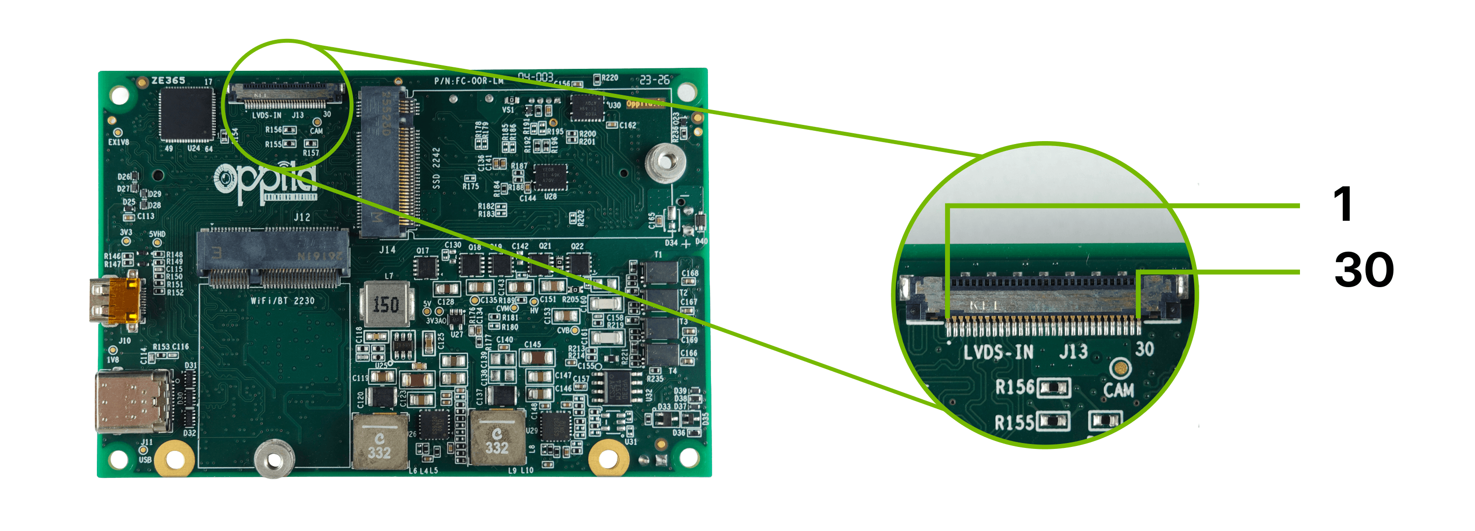 J13 LVDS Connector