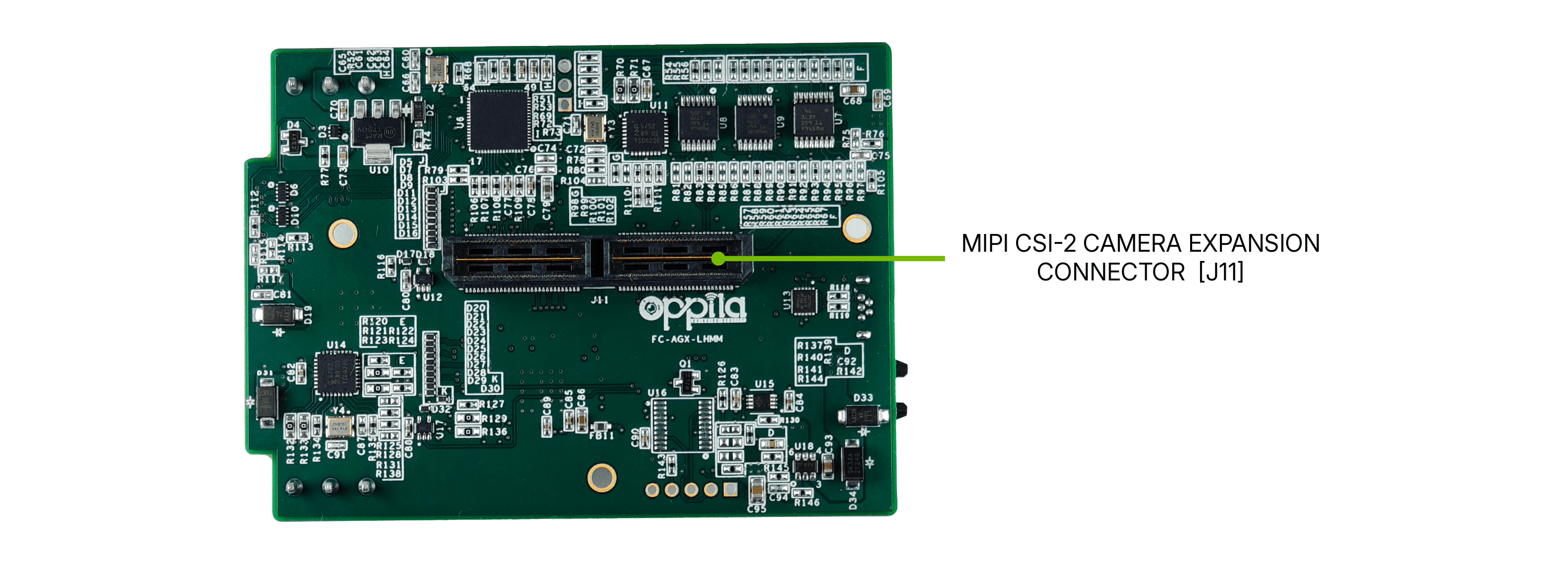 AGX Orin MIPI CSI-2 Bridge Board (FC-AGX-LHMM) Back Connector Locations