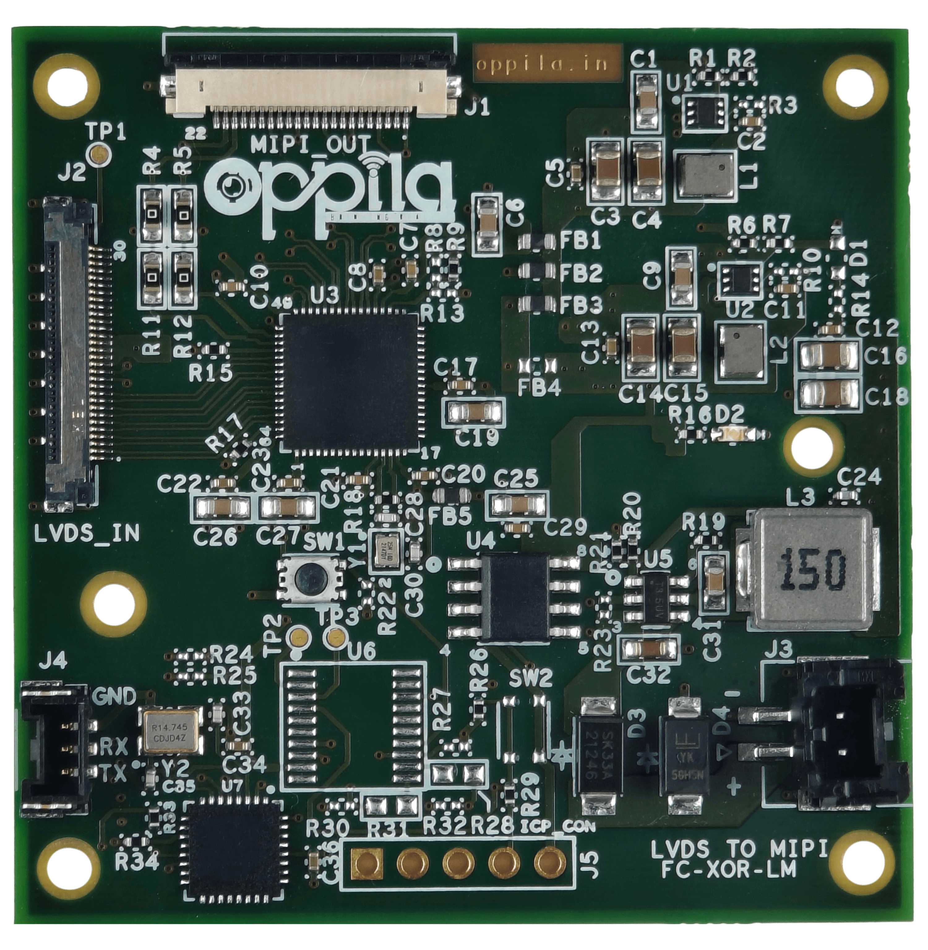 LVDS to MIPI CSI-2 Bridge Board