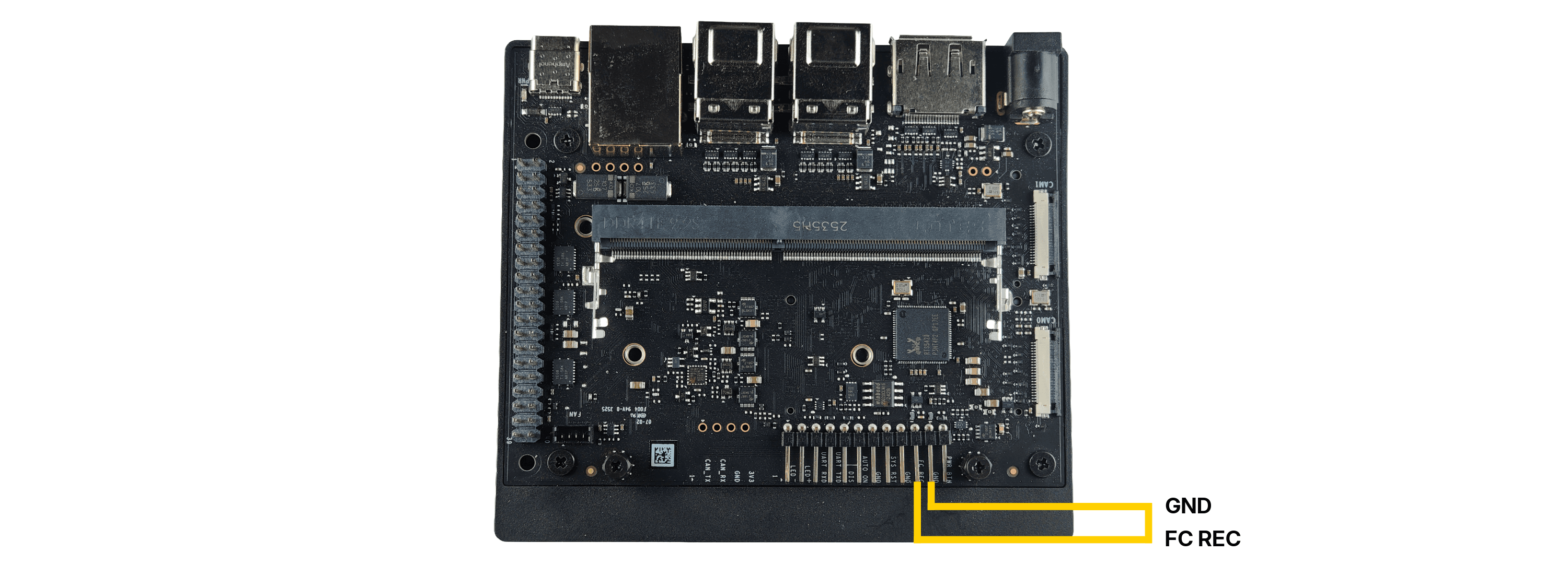 recovery mode jumper — FC REC and GND pins