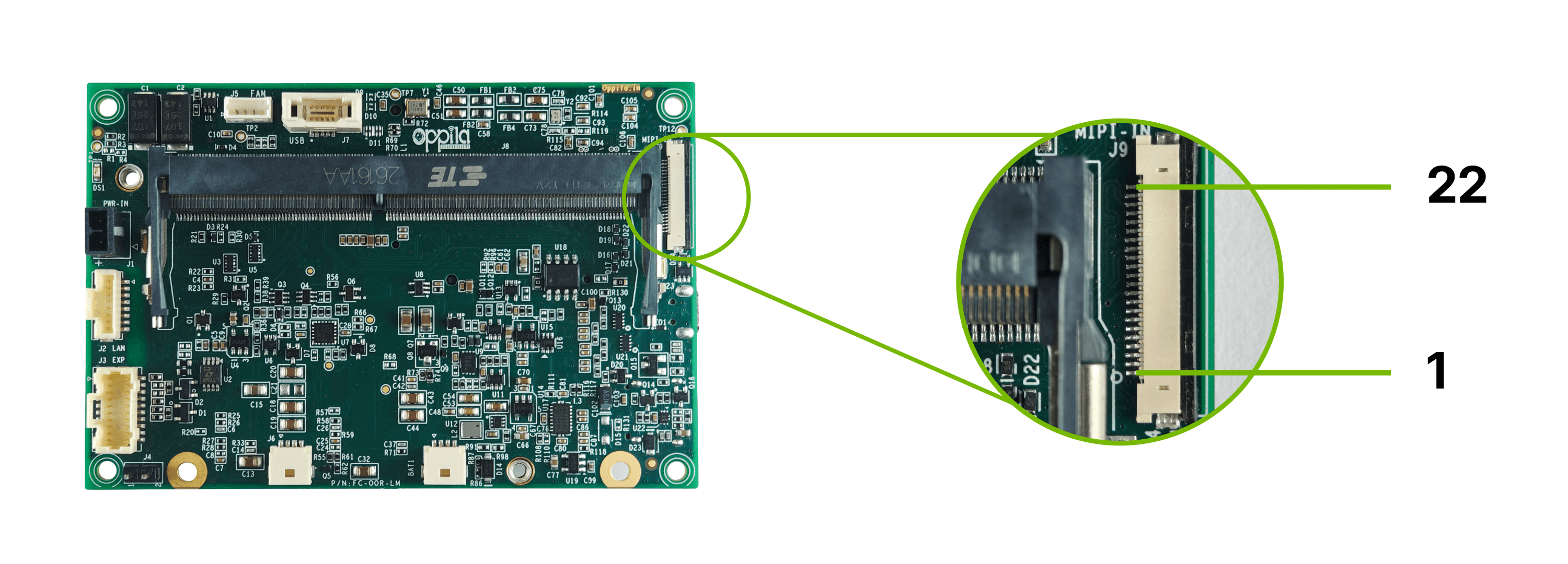J9 MIPI CSI-2 Connector