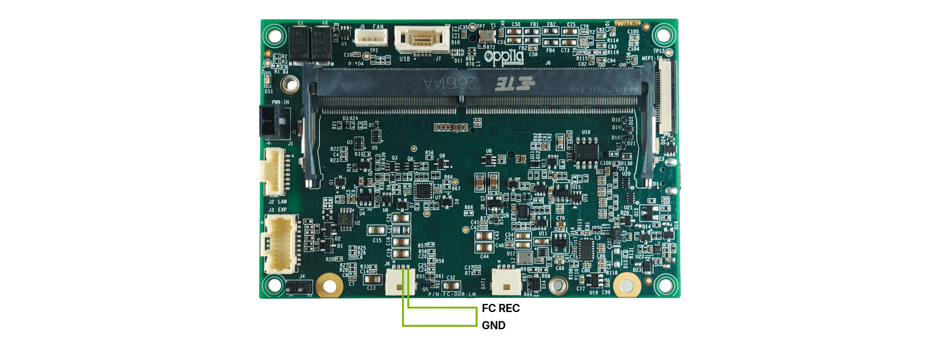 J7 recovery mode — Pin 3 (GND) and Pin 4 (FORCE RECOVERY)