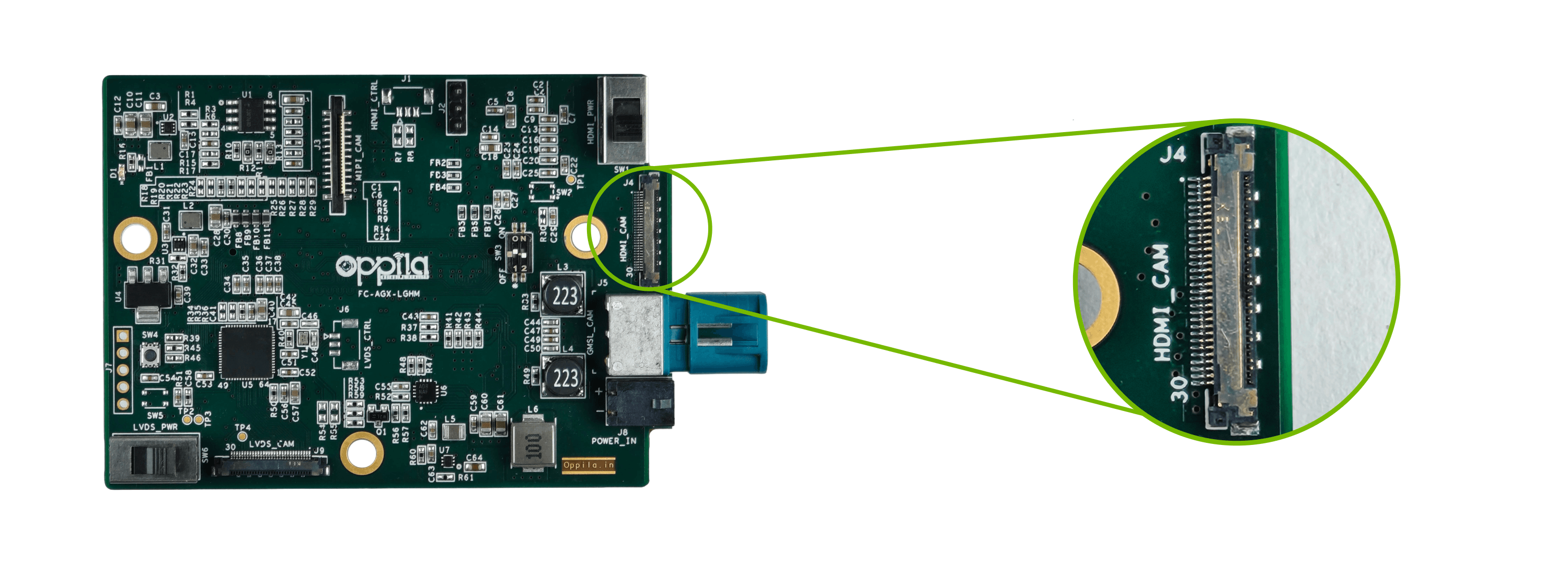J4 HDMI_CAM connector on the AGX Orin MIPI CSI-2 Bridge Board