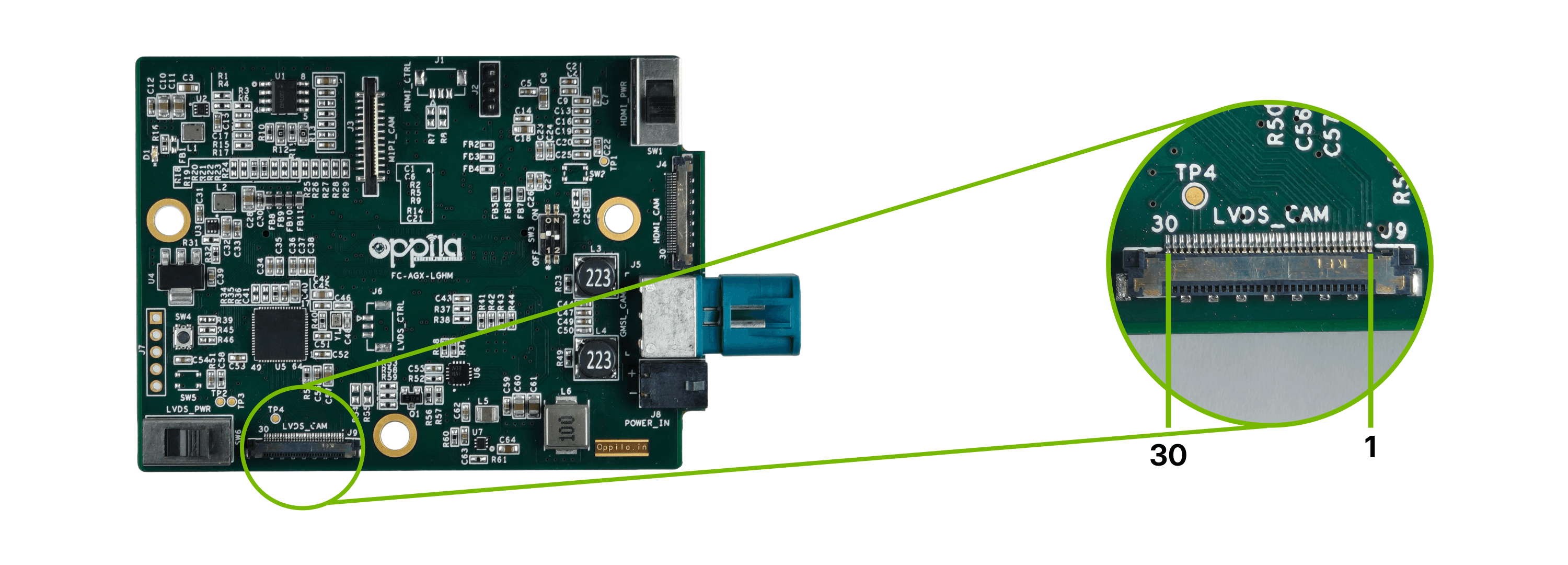 J9 LVDS Camera Connector