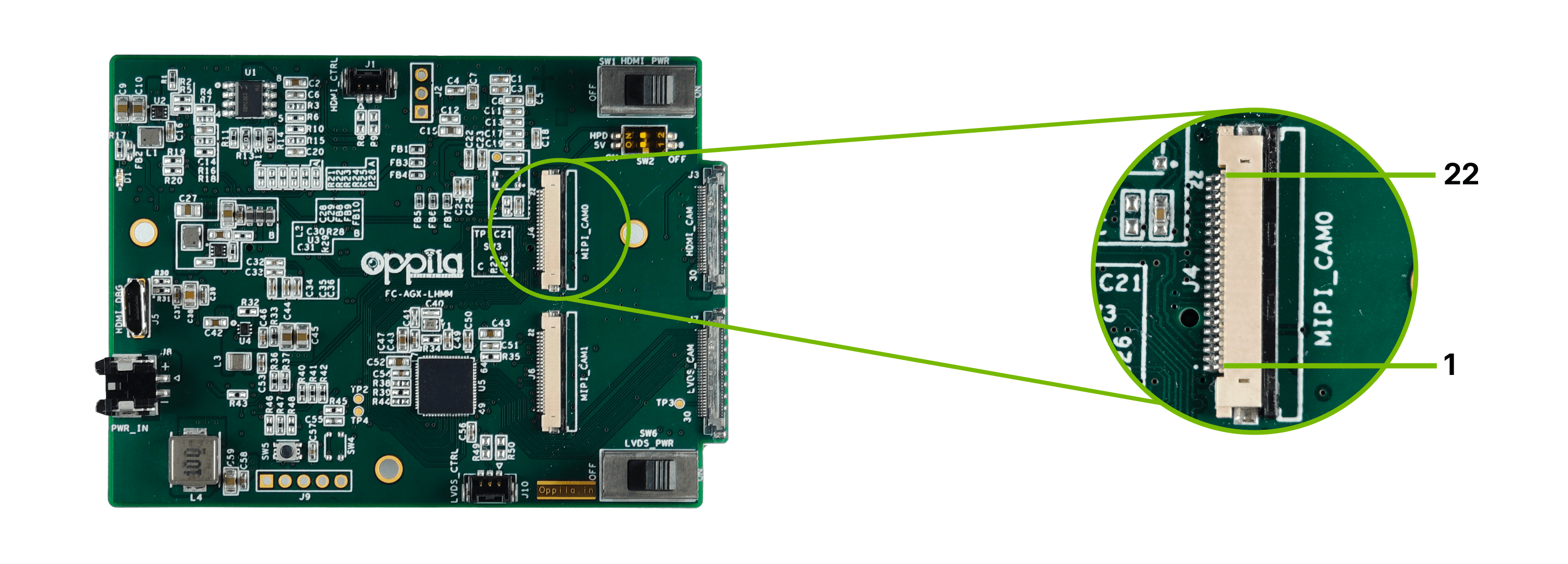 J4 MIPI CSI-2 Camera Connector — Port 0