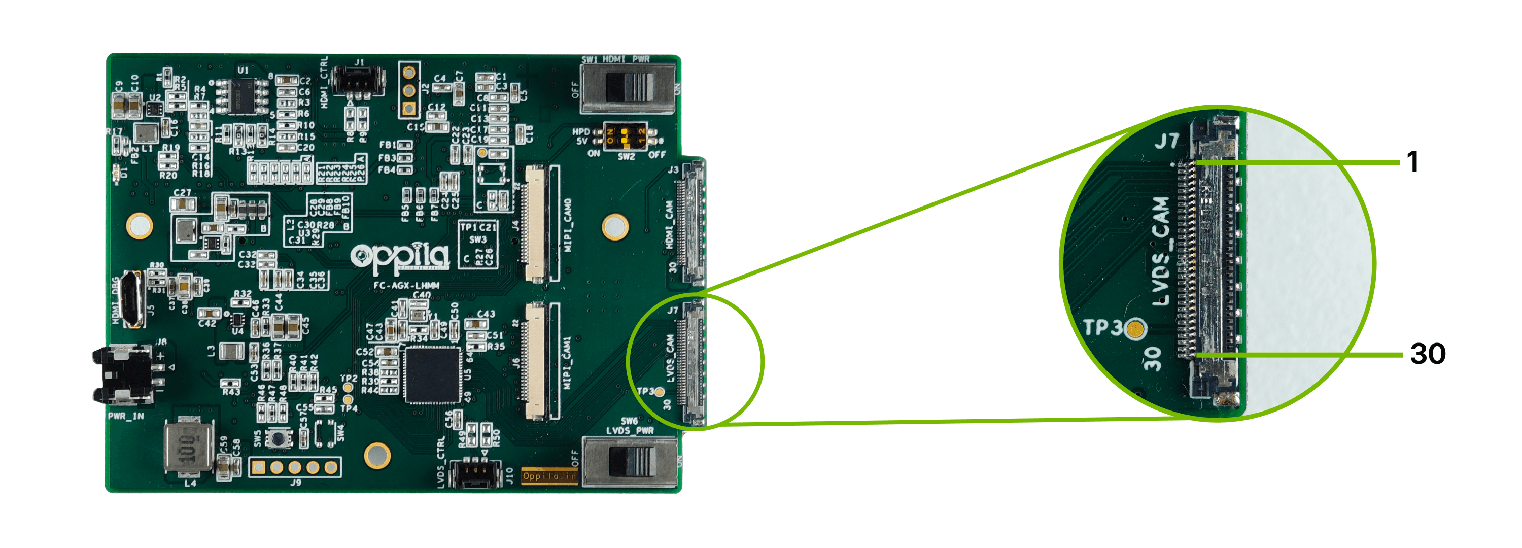 J7 LVDS Camera Connector