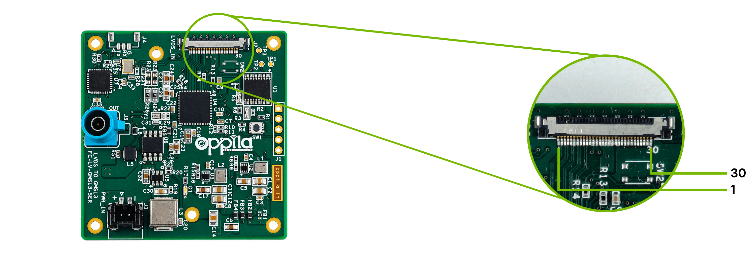 J2 LVDS Camera Connector