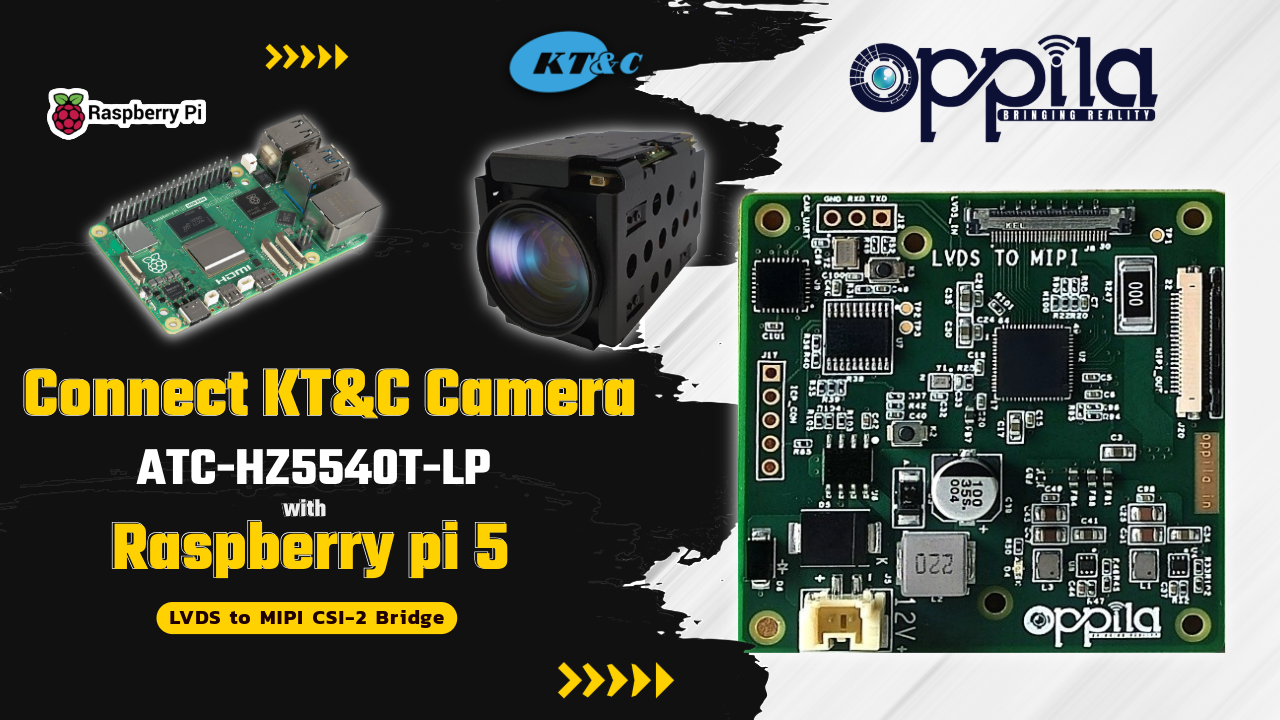 KT&C ATC-HZ5540T-LP + Raspberry Pi 5 | LVDS to MIPI CSI-2 Integration (1080p60 Global Shutter AI Vision)